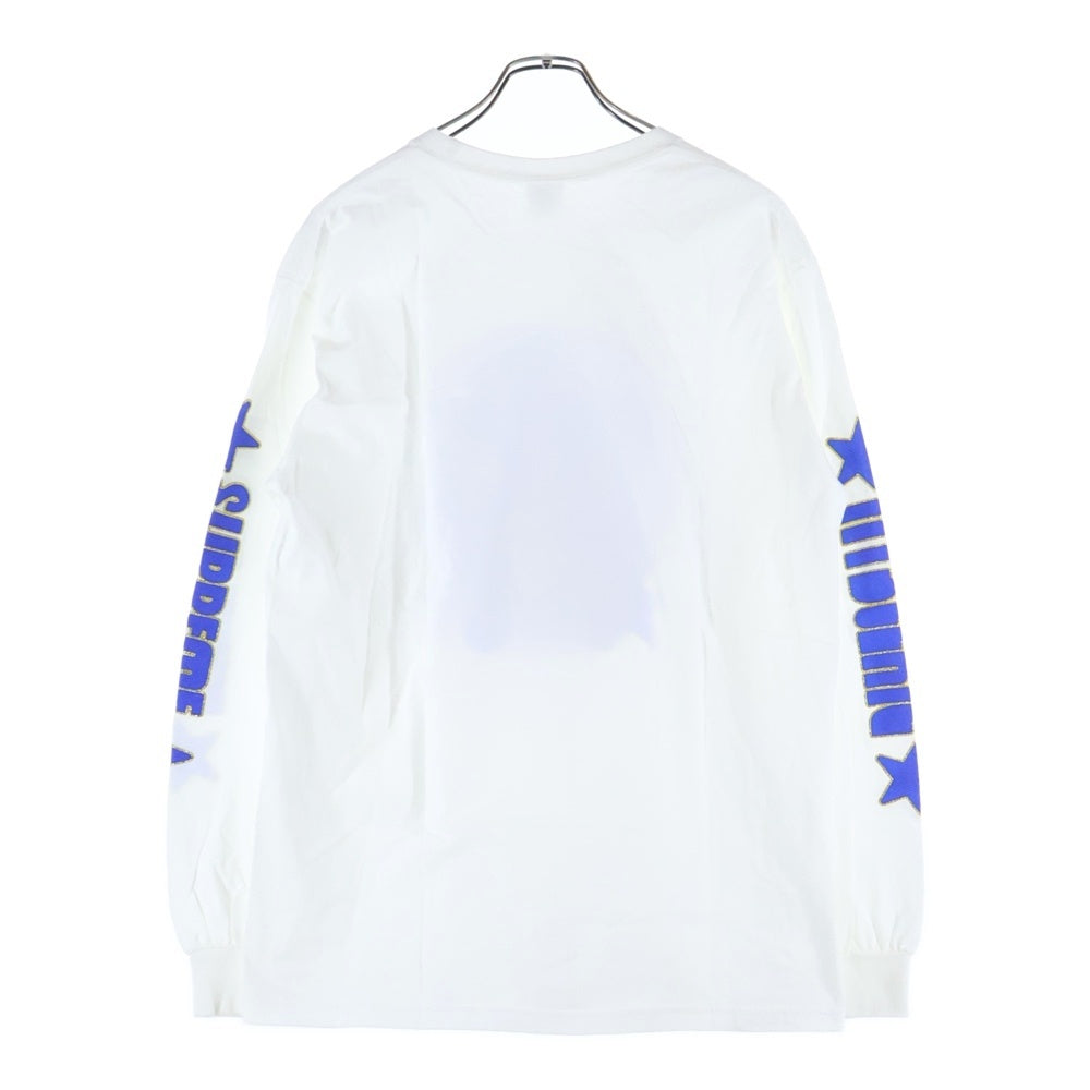 SUPREME(シュプリーム) 21SS ×HYSTERIC GLAMOUR L/S Tee ヒステリックグラマー ロゴデザイン クルーネック カットソー 長袖Tシャツ ホワイト