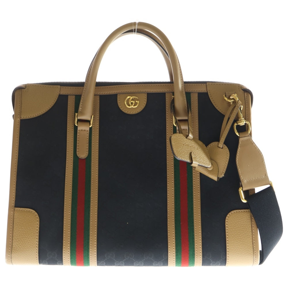 GUCCI(グッチ) オフィディア GGスプリーム ミディアムダッフルバッグ ネイビー 724642 レディース