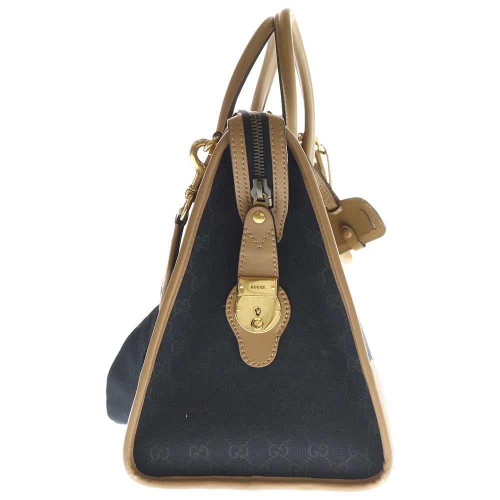 GUCCI(グッチ) オフィディア GGスプリーム ミディアムダッフルバッグ ネイビー 724642 レディース