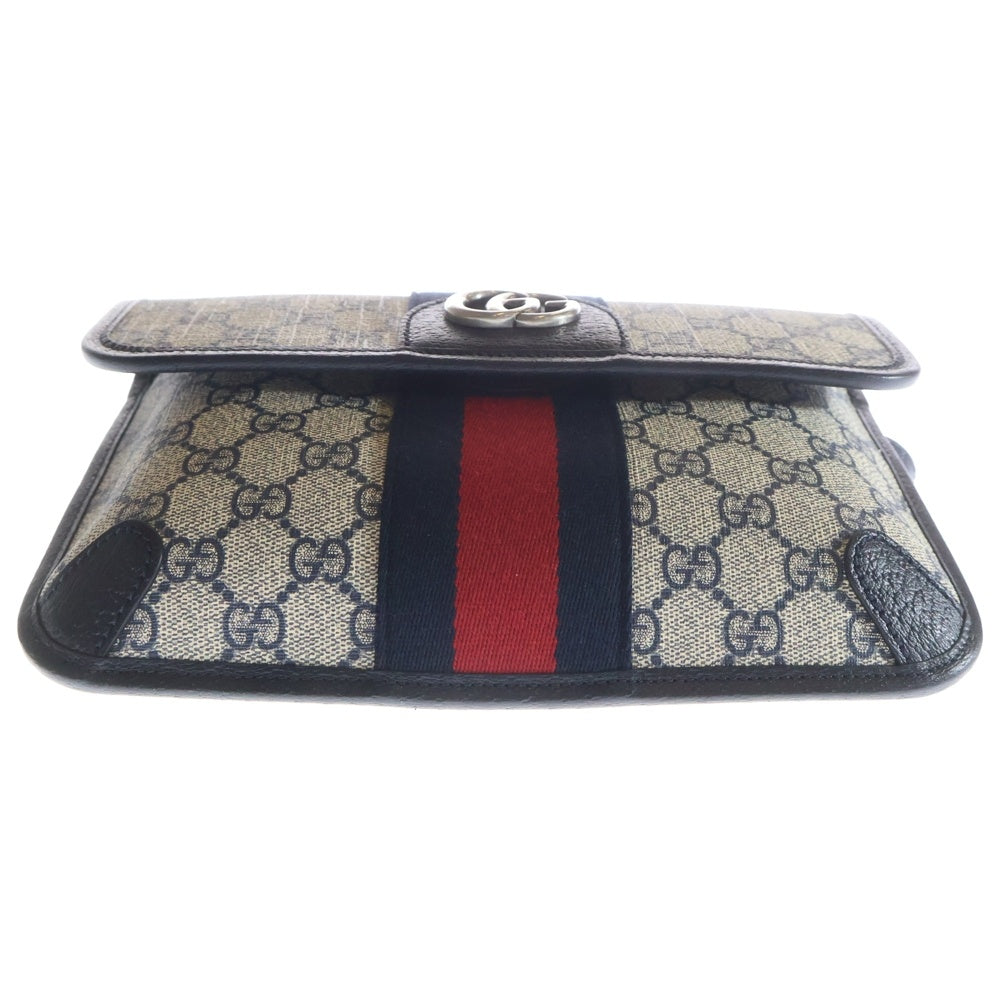 GUCCI(グッチ) オフディア GGスプリーム ウエストバッグ ベルト ネイビー 674081