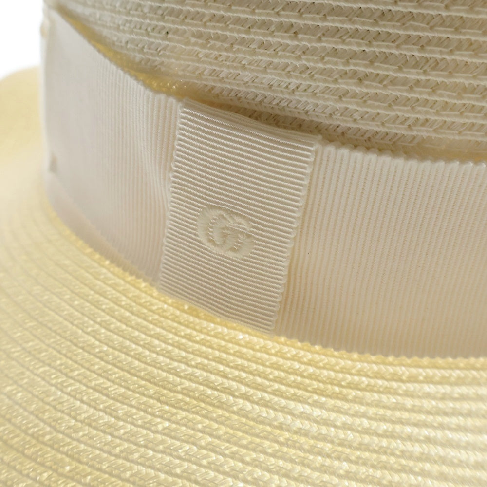 GUCCI(グッチ) バンブーストラップ サマーハット ホワイト 747994 レディース