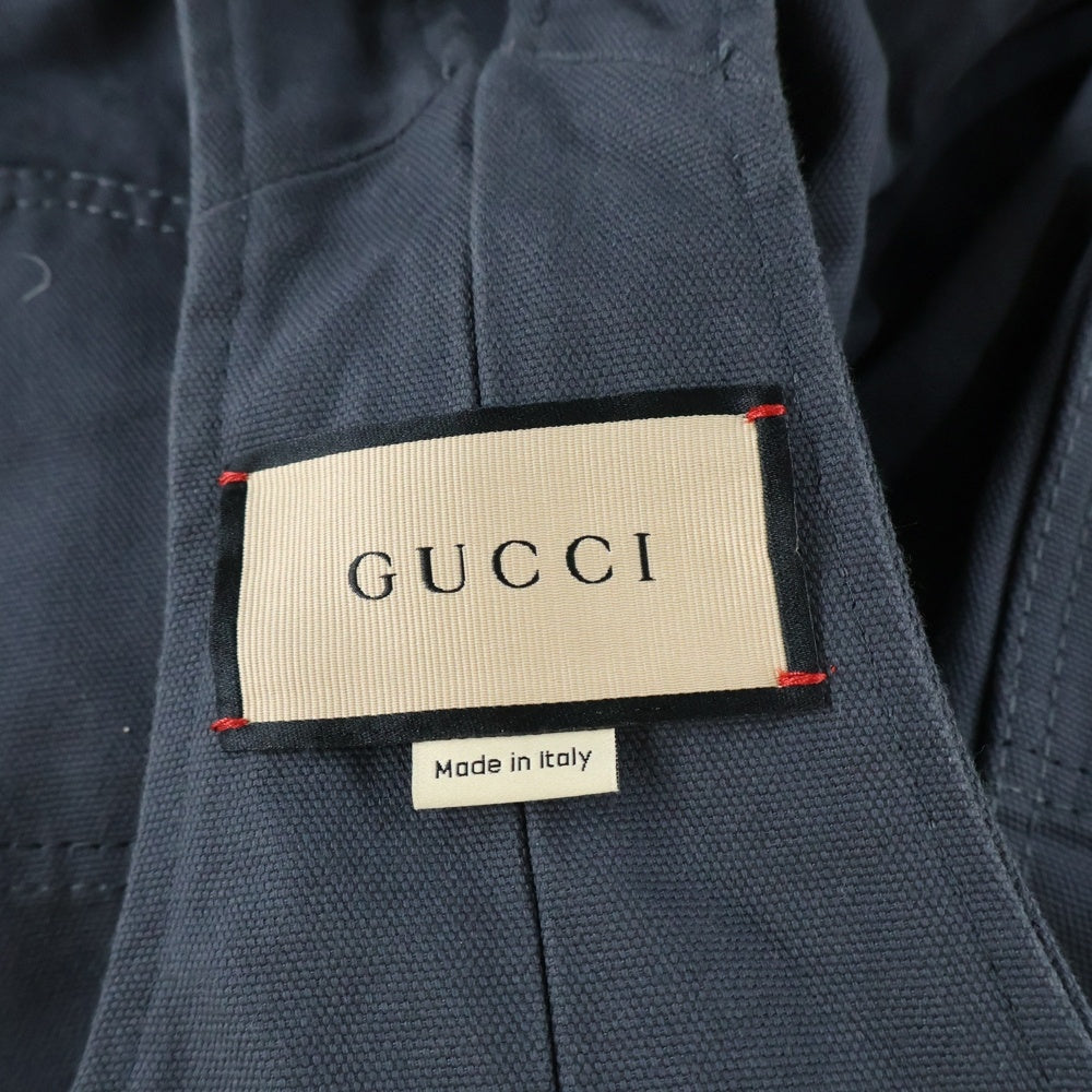 GUCCI(グッチ) ダック地 オーバーオール ダブルニーパンツ チャコール 774260
