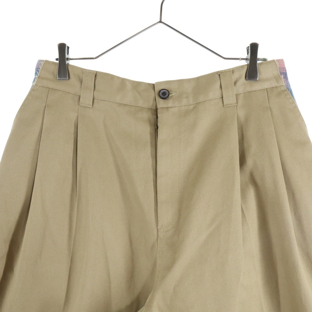 Maison Margiela(メゾンマルジェラ) 23AW チェック切替ワークパンツ ベージュ S67KA0046