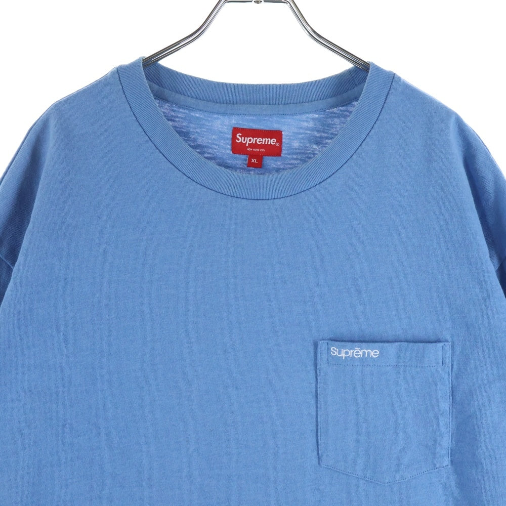 SUPREME(シュプリーム) Pocket Tee 胸ポケットTシャツ ブルー