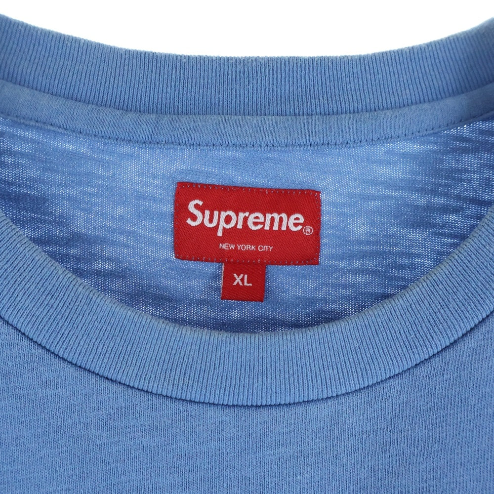 SUPREME(シュプリーム) Pocket Tee 胸ポケットTシャツ ブルー