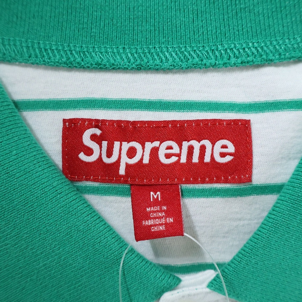 SUPREME(シュプリーム) 24SS Melvins Stripe S/S Polo メルヴィンズ バックプリント ストライプ 半袖ポロシャツ ホワイト