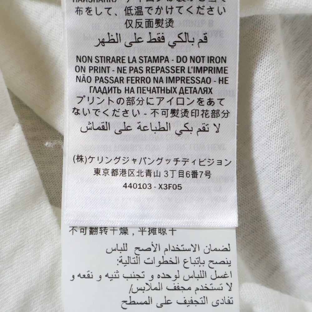 GUCCI(グッチ) Washed T-Shirt ウォッシュド加工 オーバーサイズ半袖Tシャツ ブラック 440103 X3F05