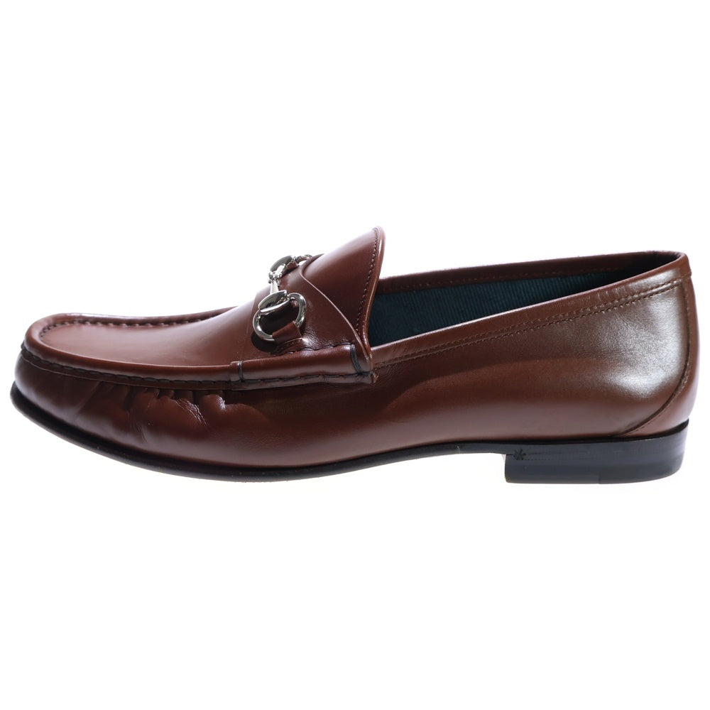 希少 グッチ GUCCI ホースビット ハラコ ローファー パンプス ブラウン