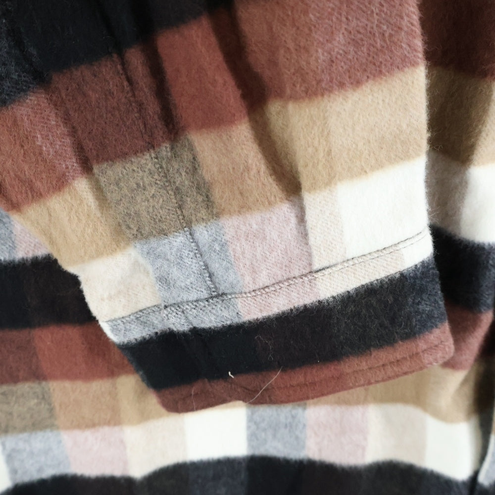 Rick Owens(リックオウエンス) 24AW フランネル チェックシャツ ブラウン RU02D6237-CP