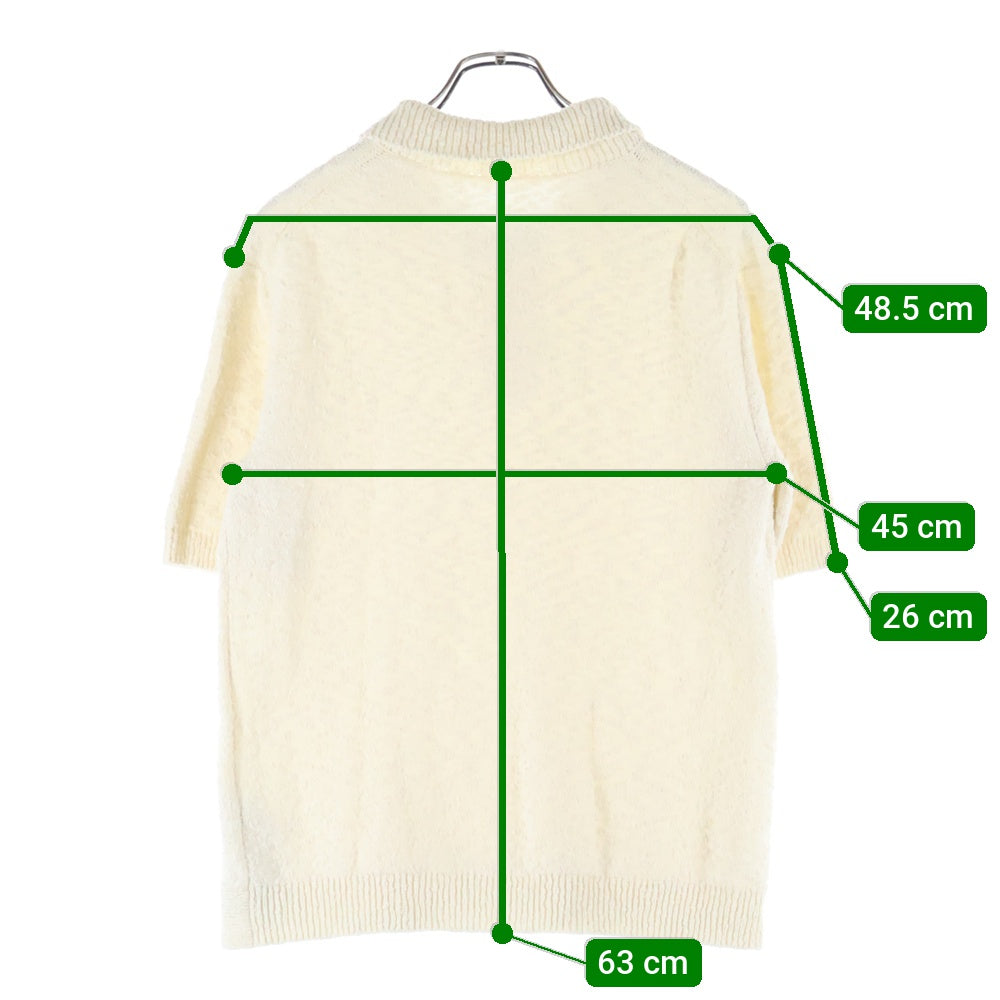 Maison Martin Margiela(メゾンマルタンマルジェラ) 23SS ニットポロシャツ 半袖 ホワイト S51GL0043