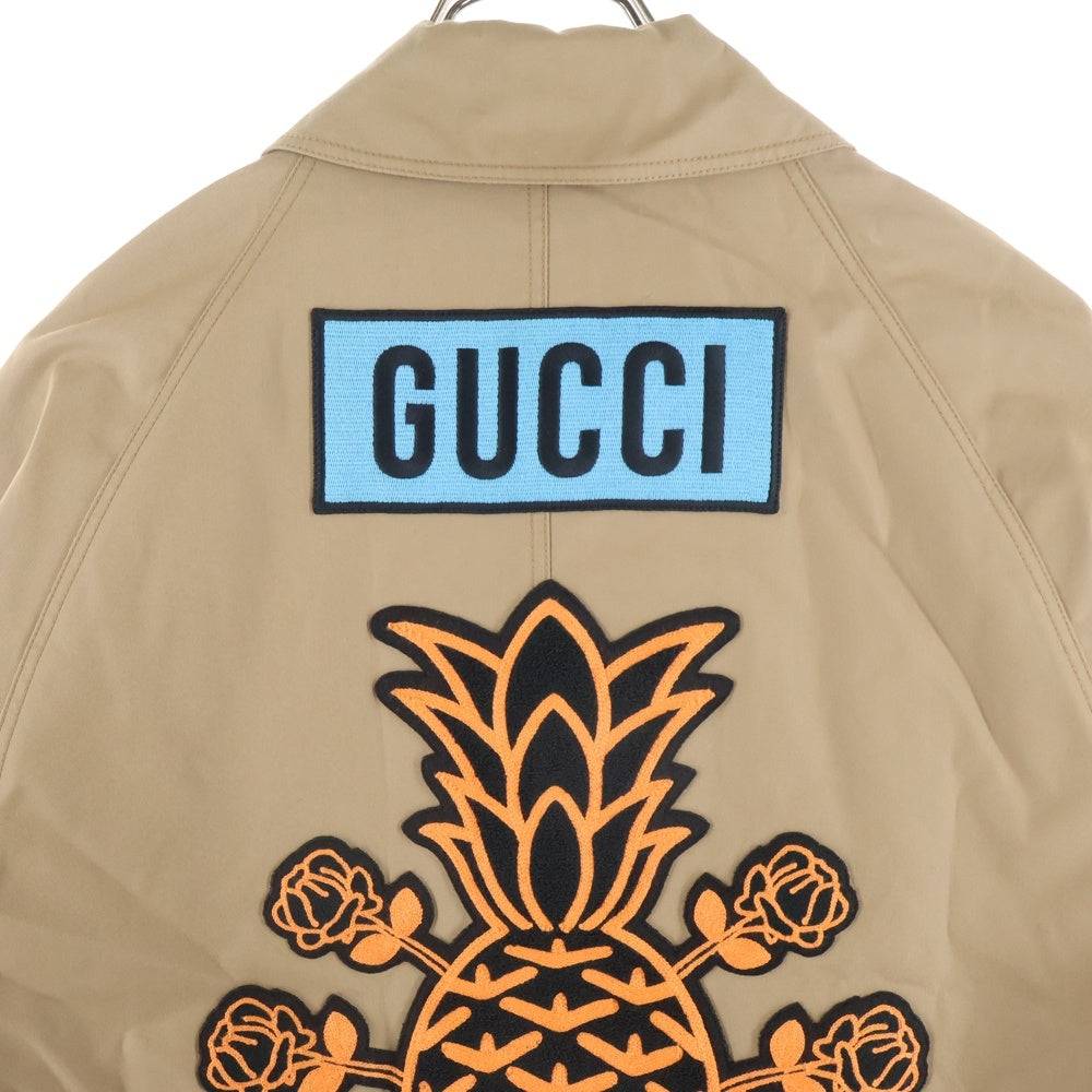 GUCCI(グッチ) パイナップル ステンカラーコート バルカラー ベージュ 682293
