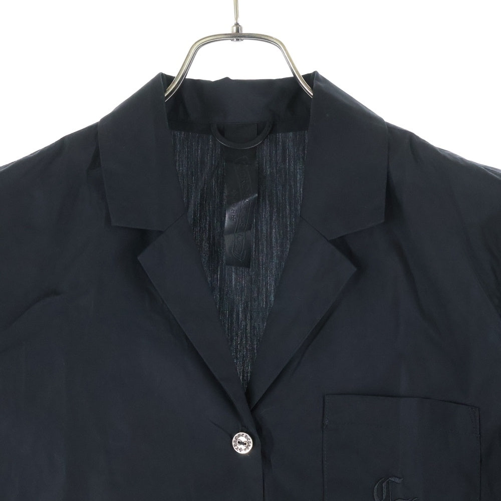 CHROME HEARTS(クロムハーツ) Y NOT CH Logo Embroidery Short Sleeve Shirt ワイノット CHロゴ エンブロイダリー ショートスリーブ オープンカラー 半袖 シャツ ブラック