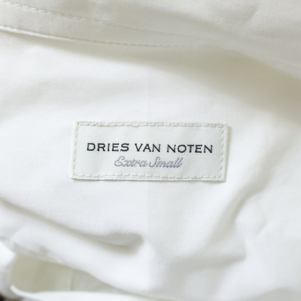 DRIES VAN NOTEN(ドリスヴァンノッテン) スーパー ロング 長袖 シャツ ホワイト 12-158-11-081686