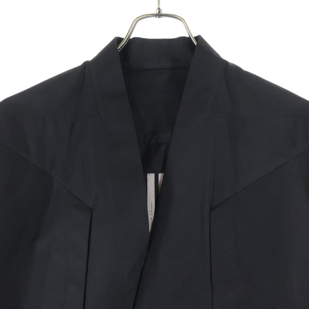 Rick Owens(リックオウエンス) 23SS EDFU Faun Shirt ファウン オーバーサイズ 半袖シャツ ブラック RU01C4293-TF