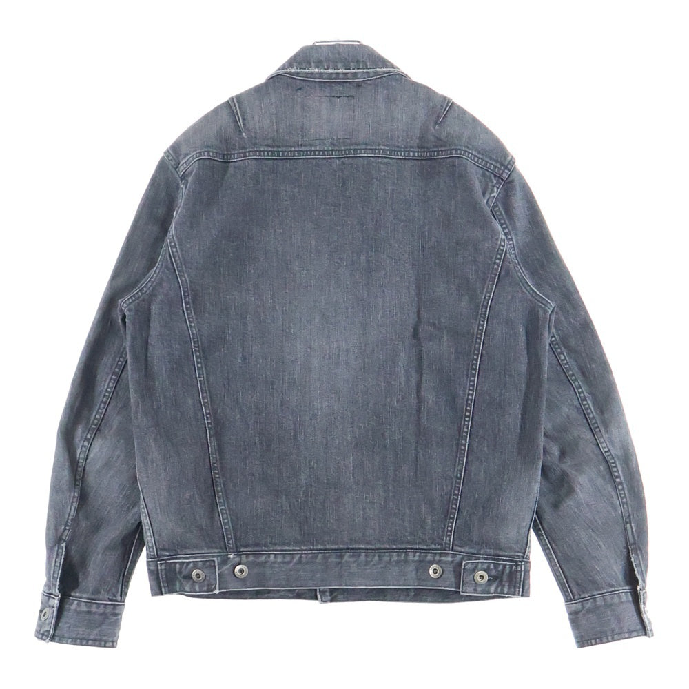 ISAMU KATAYAMA BACKLASH(イサムカタヤマバックラッシュ) THE DENIM STRETCH SELVEDGE DENIM 2ND. JACKET ストレッチ混 セルヴィッチデニムトラッカージャケット ブラック D-704L-BK