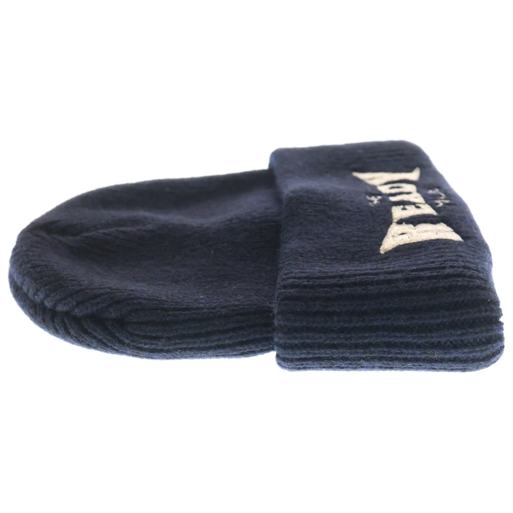 READY MADE(レディメイド) 24AW RCYCL WOOL KNT CAP ロゴ刺繍 ウール混 ニットビーニー ニット帽 帽子 ブラック RE-WO-BK-00-00-291