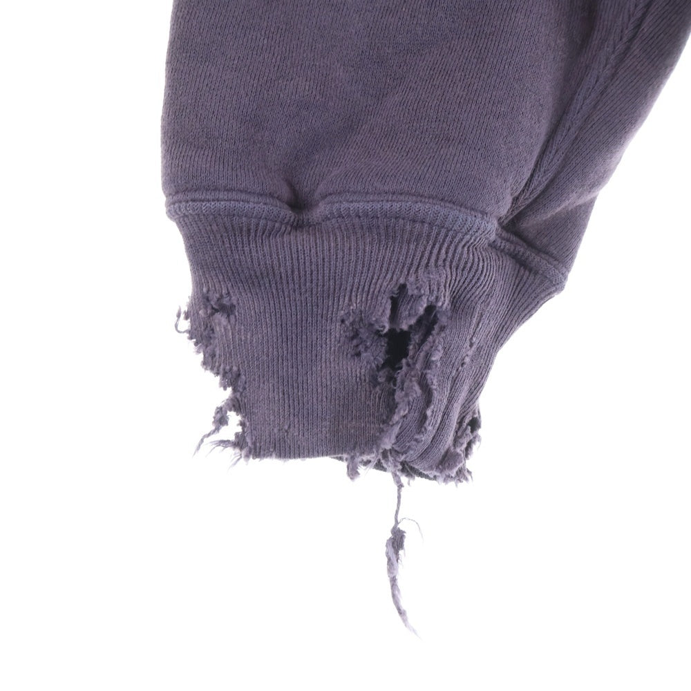 FULLCOUNT(フルカウント) 25AW FADING DOUBLE FACE SWEAT HOODIE サンフェード ダメージ加工 ダブルフェイス プルオーバースウェットパーカー フーディー パープル/ピンク 3770-1