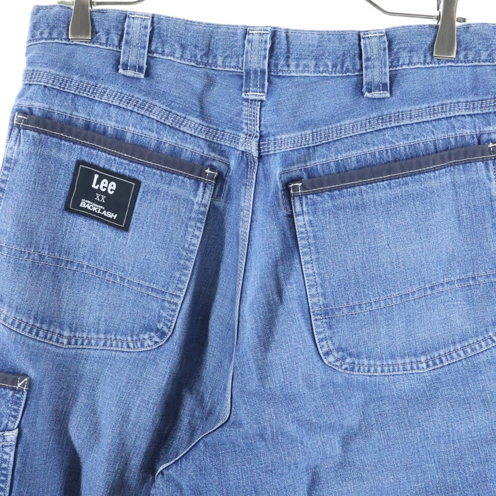 ISAMU KATAYAMA BACKLASH(イサムカタヤマバックラッシュ) ×LEE JELT DENIM PAINTER PANTS リー ドローストリング ジップフライ デニムペインターパンツ インディゴ LB0552