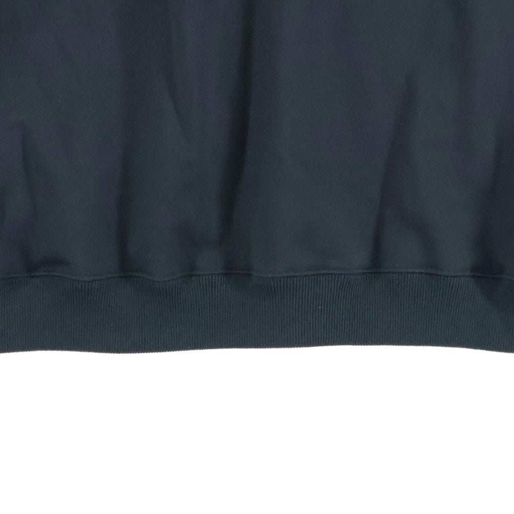 NO BRAND(ノーブランド) KANEMASA PHIL. 36G SUPER FINE GAUGE HALF ZIP PULLOVER スーパー ファイン ゲージ ハーフジップ プルオーバー スウェット ブラック KM23A-EX001