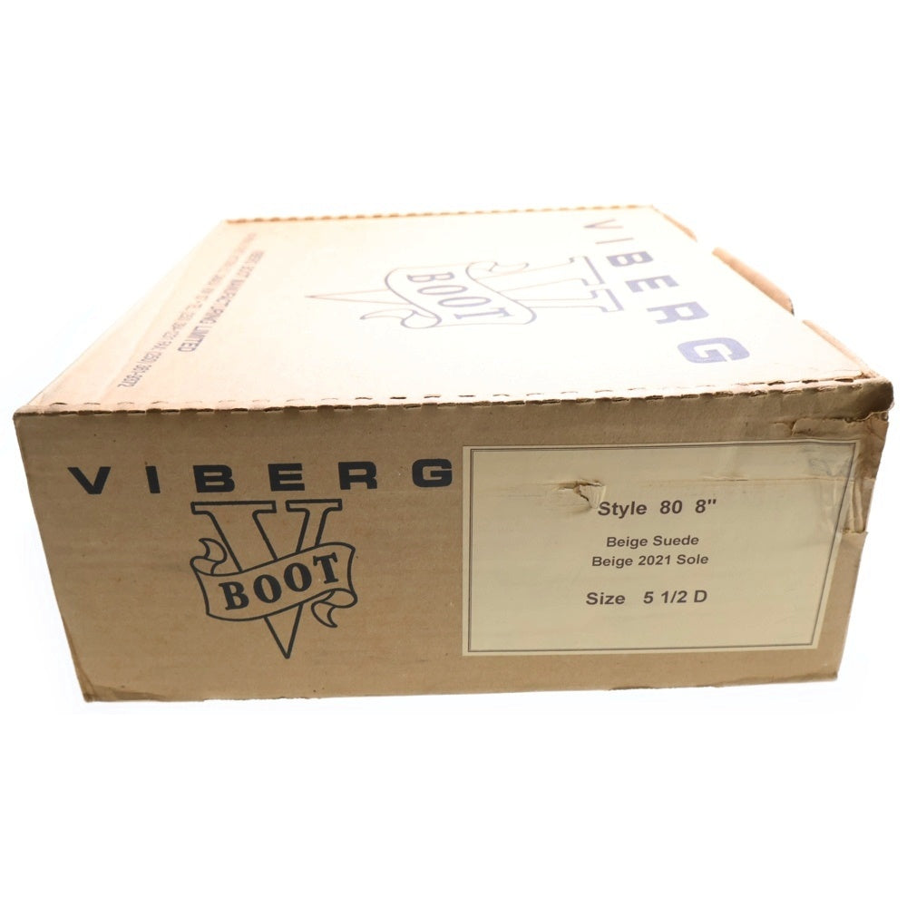 VIBERG(ヴァイバーグ) ロゴ印字 スウェードレザー ショートブーツ ブラウン
