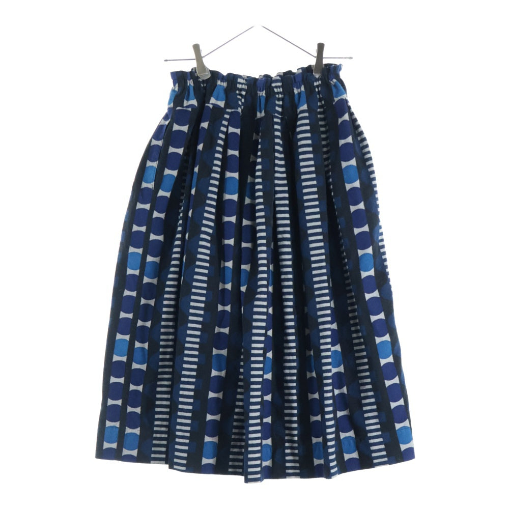 NO BRAND(ノーブランド) TIGREBROCANTE (ティグルブロカンテ) 総柄 フレアイージースカート レディース ブルー/ブラック
