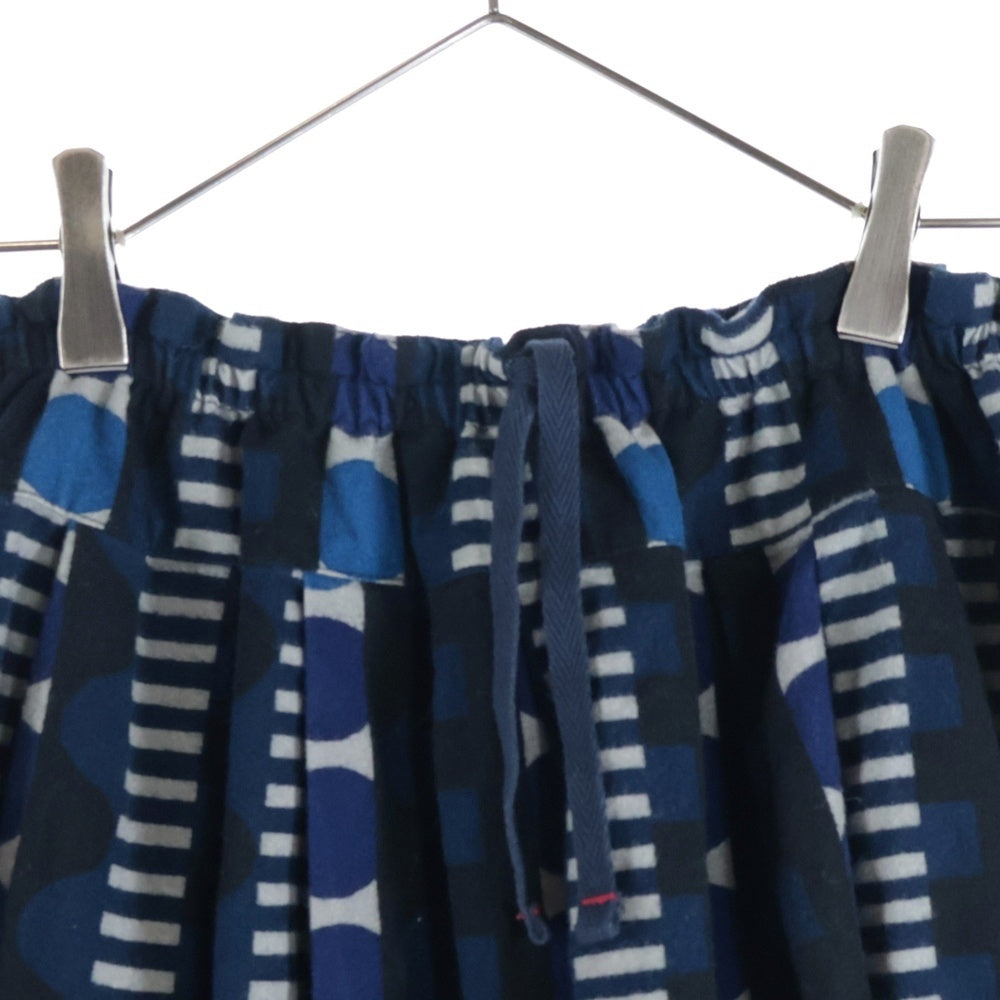 NO BRAND(ノーブランド) TIGREBROCANTE (ティグルブロカンテ) 総柄 フレアイージースカート レディース ブルー/ブラック