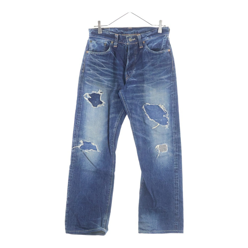 SUGAR CANE(シュガーケーン) ダメージ加工 ボタンフライ デニムパンツ ジーンズ インディゴ 901