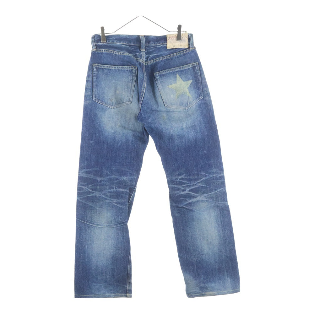 SUGAR CANE(シュガーケーン) ダメージ加工 ボタンフライ デニムパンツ ジーンズ インディゴ 901