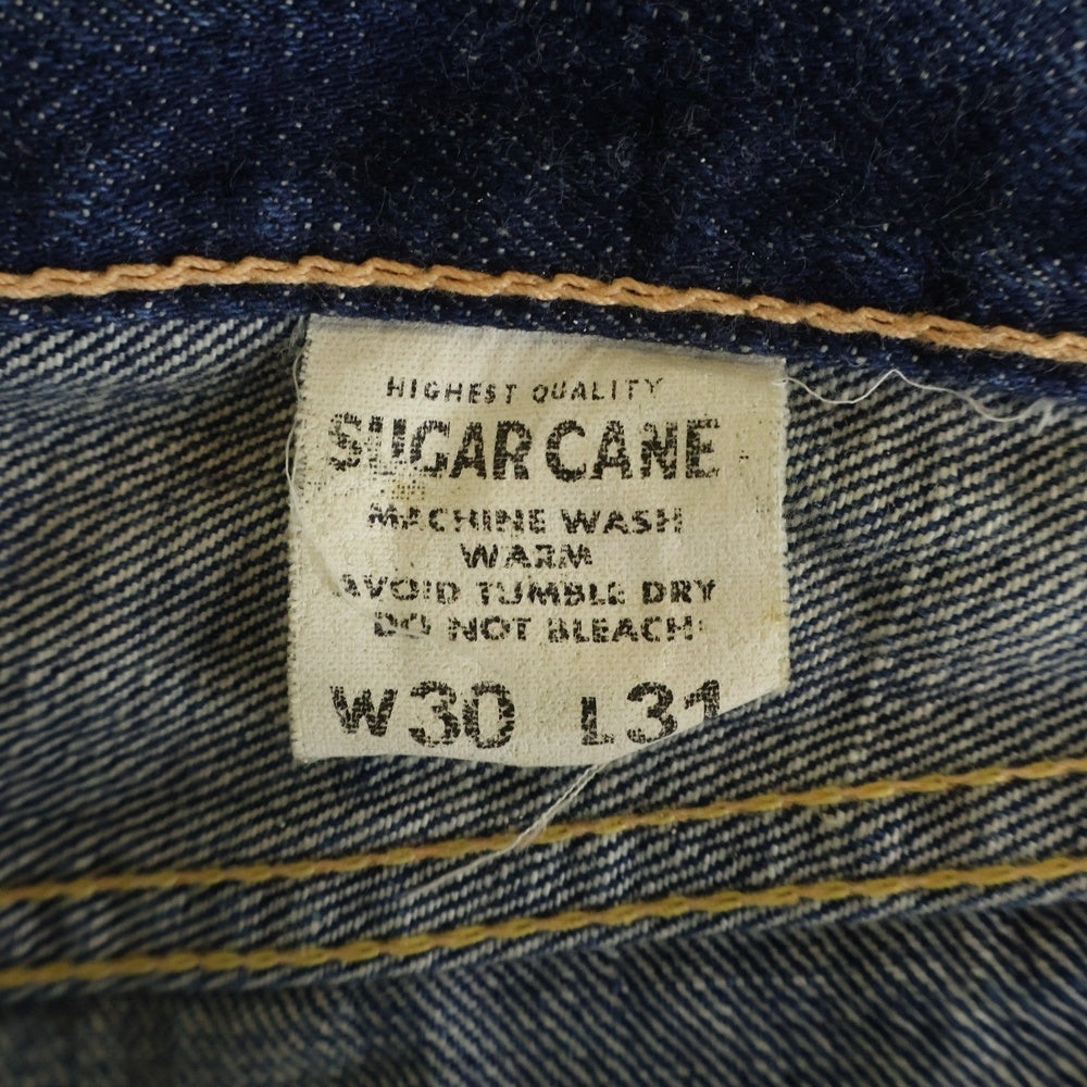 SUGAR CANE(シュガーケーン) ダメージ加工 ボタンフライ デニムパンツ ジーンズ インディゴ 901