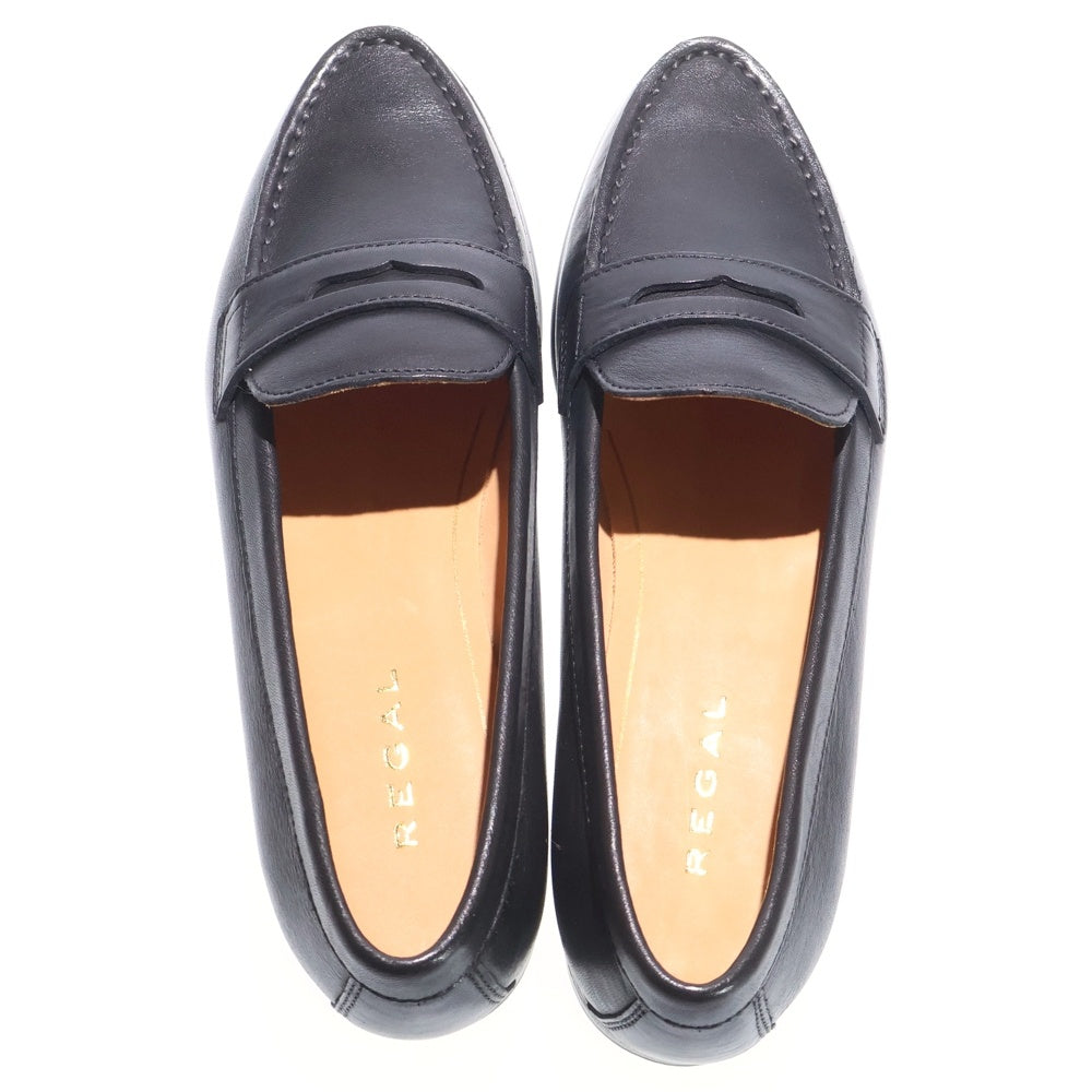 REGAL(リーガル) ポインテッドトゥ レザー コインローファー ブラック NC22C F11N レディース