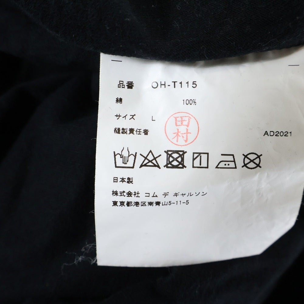 BLACK MARKET COMME des GARCONS(ブラックマーケット コムデギャルソン) 21AW AD2021 ロゴプリント クルーネック長袖Tシャツ カットソー OH-T115