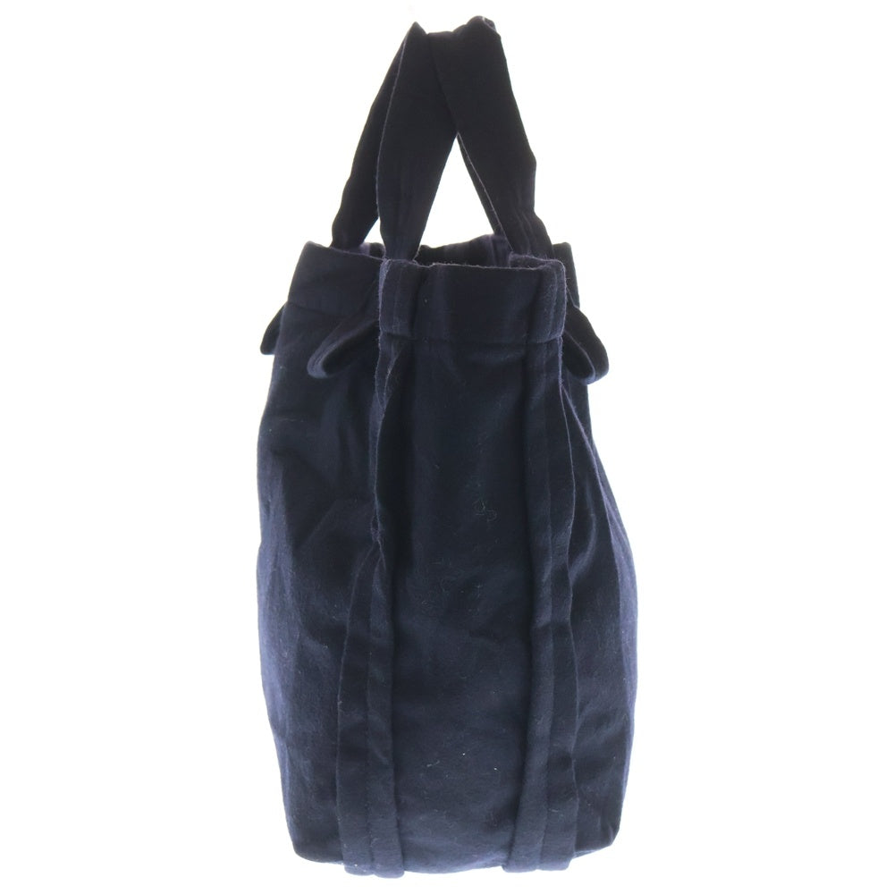 tricot COMME des GARCONS(トリコ コム デ ギャルソン) サイドデザイン ウール トートバッグ ハンドバッグ ネイビー TJ-K 203 レディース