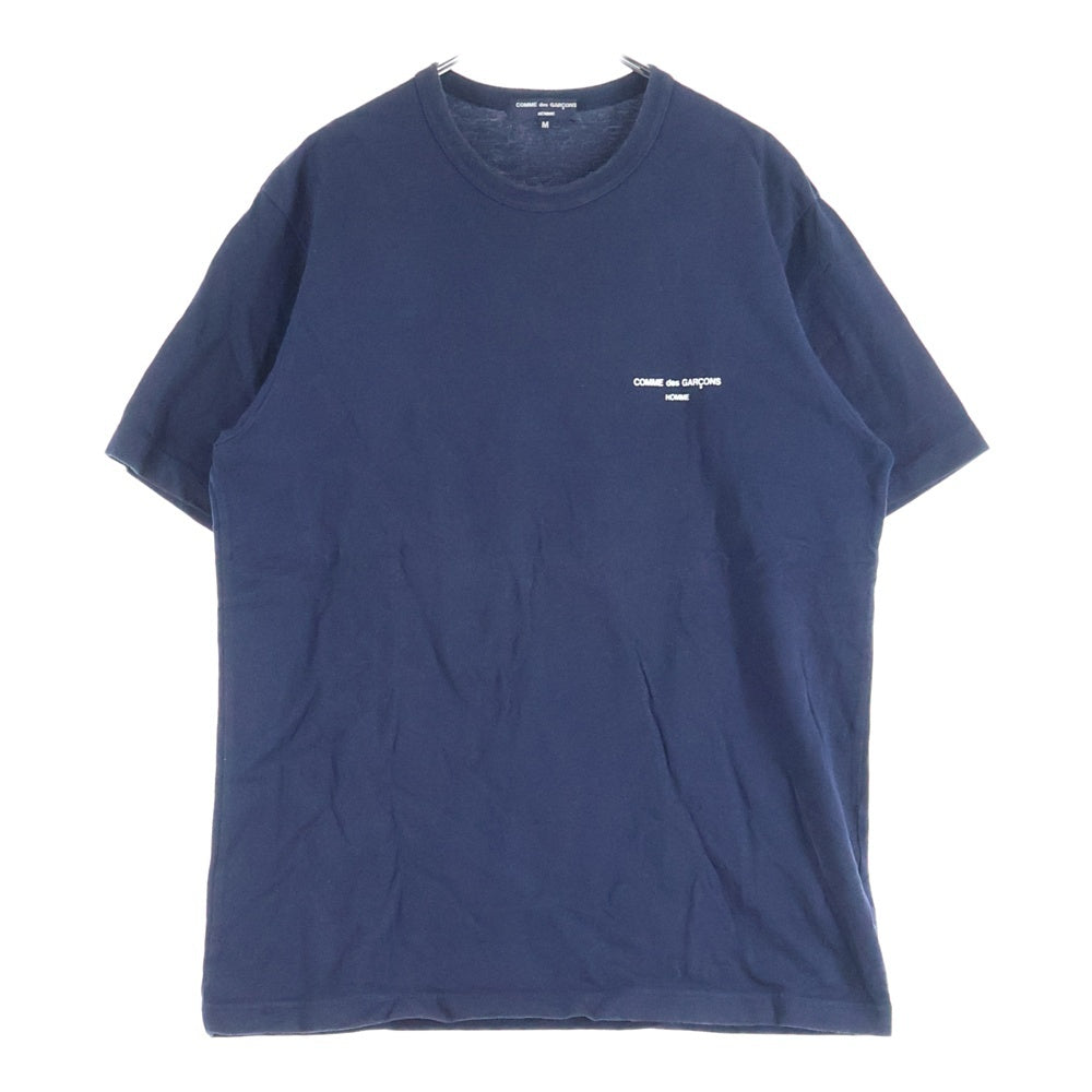 COMME des GARCONS HOMME(コムデギャルソンオム) 20SS AD2019 ロゴプリント クルーネック半袖Tシャツ カットソー ネイビー HE-T009