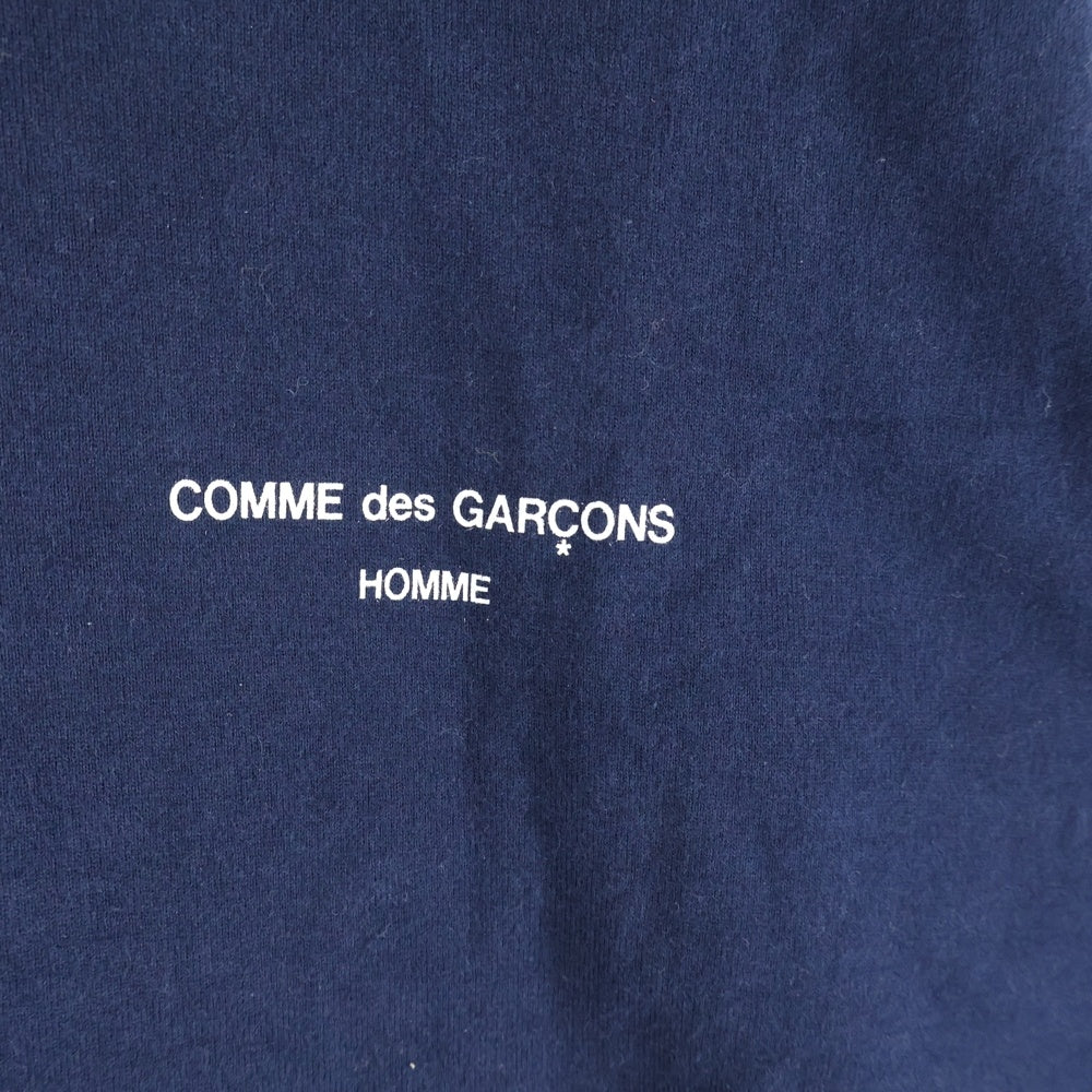 COMME des GARCONS HOMME(コムデギャルソンオム) 20SS AD2019 ロゴプリント クルーネック半袖Tシャツ カットソー ネイビー HE-T009