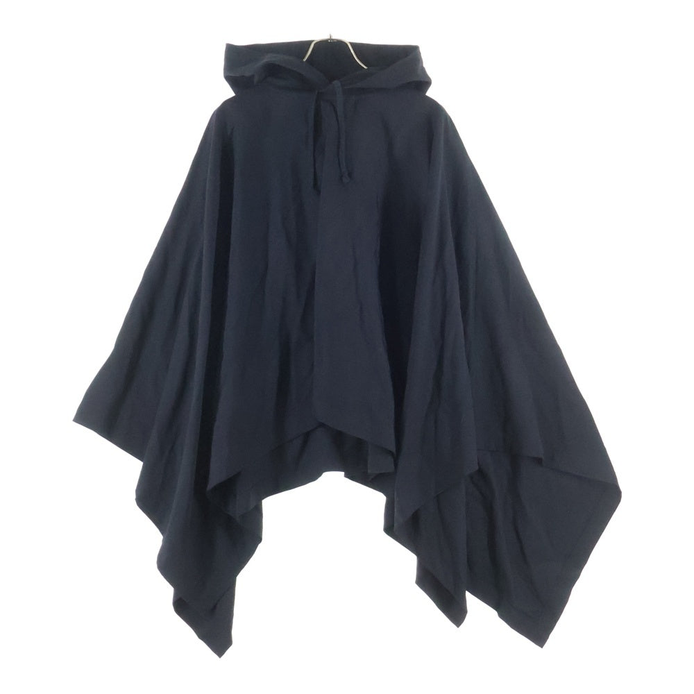 COMME des GARCONS HOMME DEUX(コムデギャルソン オムドゥ) 23AW AD2023 ウール ギャバジン フーデッドポンチョ プルオーバーパーカー ブラック DL-K802