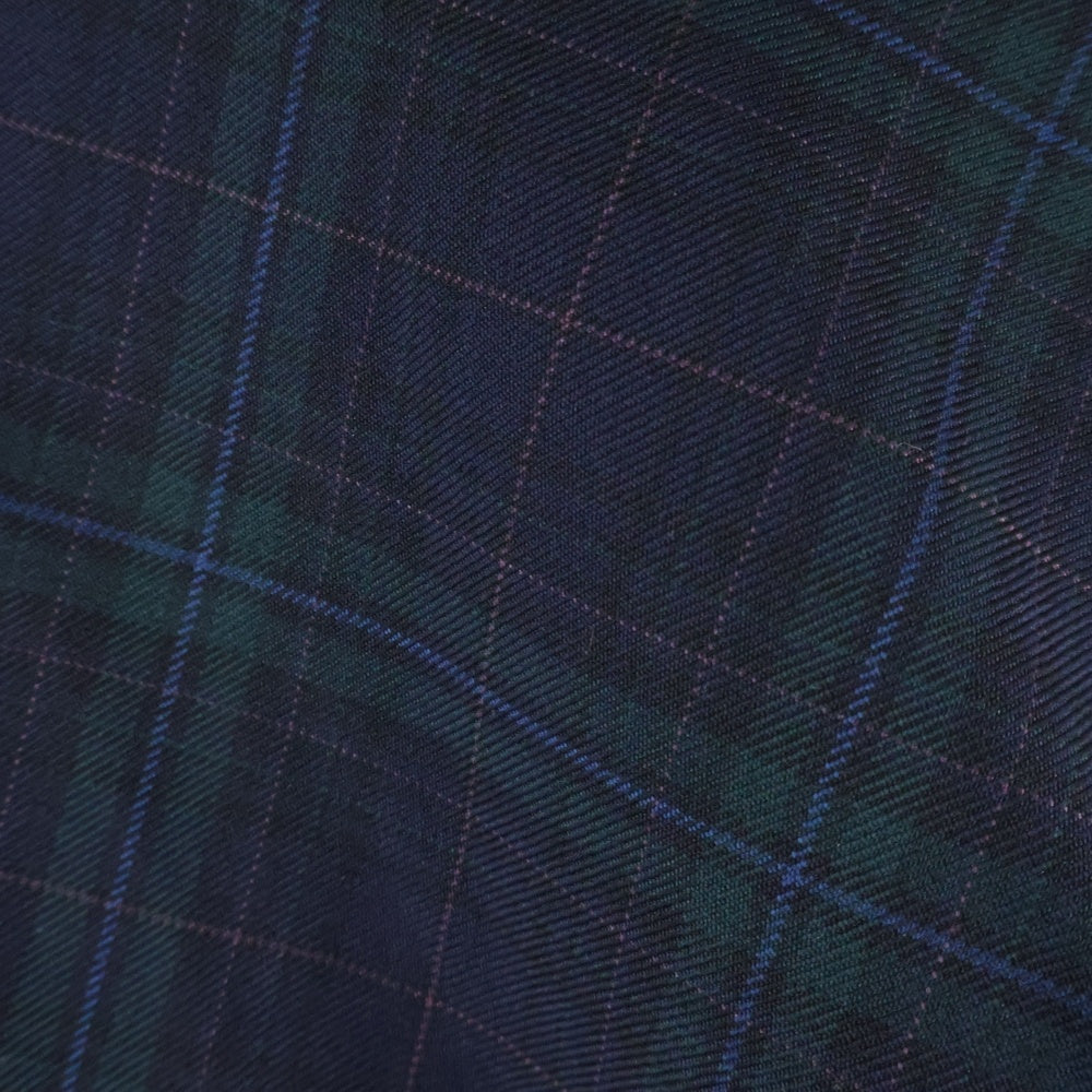 COMME des GARCONS HOMME DEUX(コムデギャルソン オムドゥ) 22SS AD2021 チェック柄 変形 セットアップスーツ テーラードジャケット スラックスパンツ グリーン/ネイビー DI-J027/DI-P027