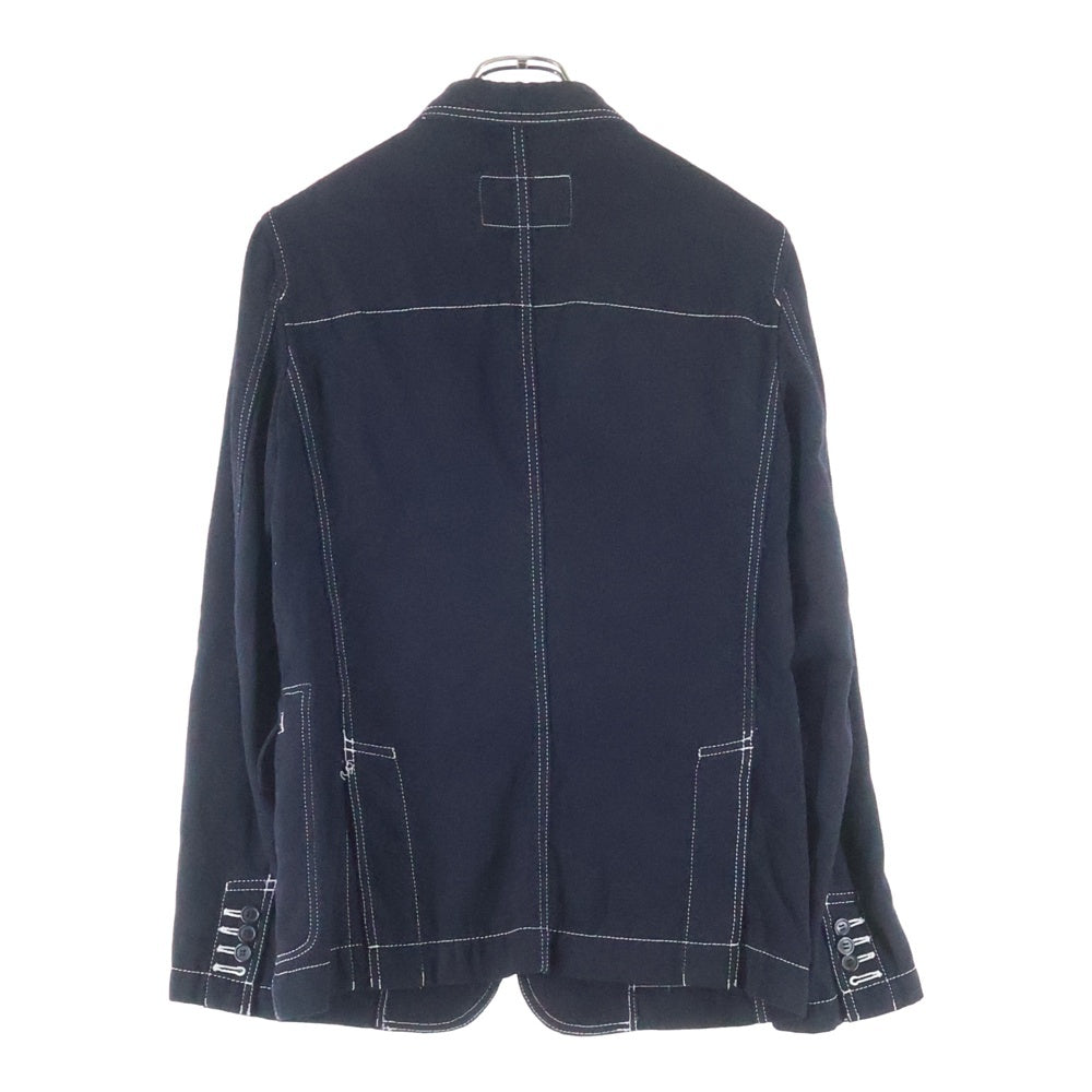 COMME des GARCONS HOMME DEUX(コムデギャルソン オムドゥ) 14SS AD2013 マルチポケット ステッチデザイン シングルテーラードジャケット ブラック DM-J022