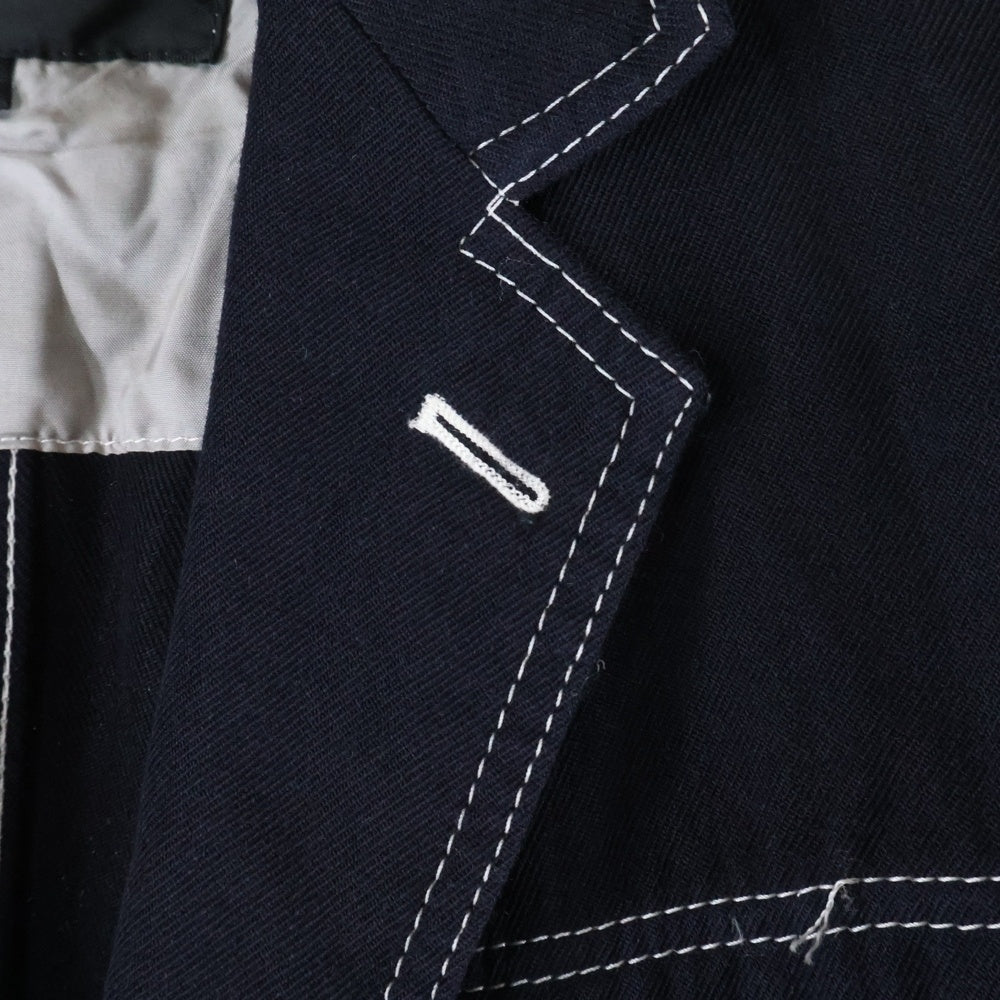 COMME des GARCONS HOMME DEUX(コムデギャルソン オムドゥ) 14SS AD2013 マルチポケット ステッチデザイン シングルテーラードジャケット ブラック DM-J022
