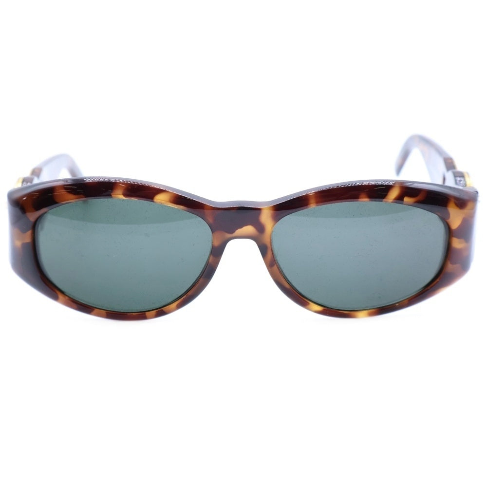 GIANNI VERSACE(ジャンニ ヴェルサーチ) メデューサ装飾 ラウンドフレーム オーバルサングラス メガネ ブラウン 424 レディース