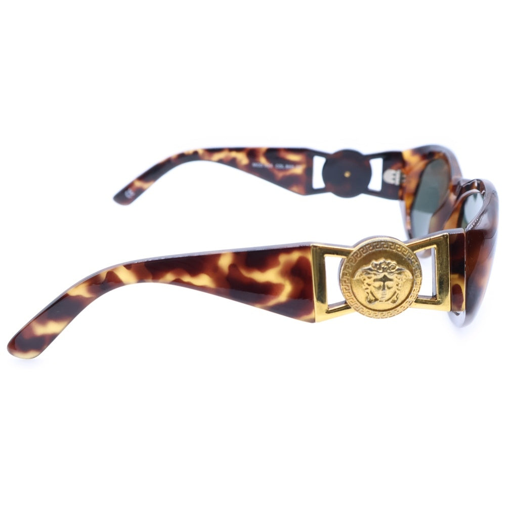 GIANNI VERSACE(ジャンニ ヴェルサーチ) メデューサ装飾 ラウンドフレーム オーバルサングラス メガネ ブラウン 424 レディース