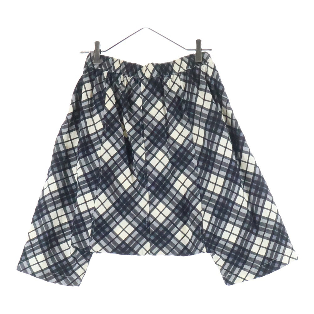 COMME des GARCONS COMME des GARCONS(コムデギャルソンコムデギャルソン) 11SS AD2010 チェック柄 ウール サルエルショーツ ハーフパンツ ブラック/ホワイト レディース RG-P017