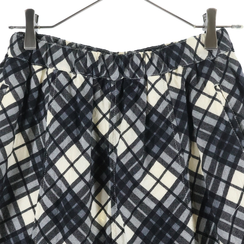 COMME des GARCONS COMME des GARCONS(コムデギャルソンコムデギャルソン) 11SS AD2010 チェック柄 ウール サルエルショーツ ハーフパンツ ブラック/ホワイト レディース RG-P017