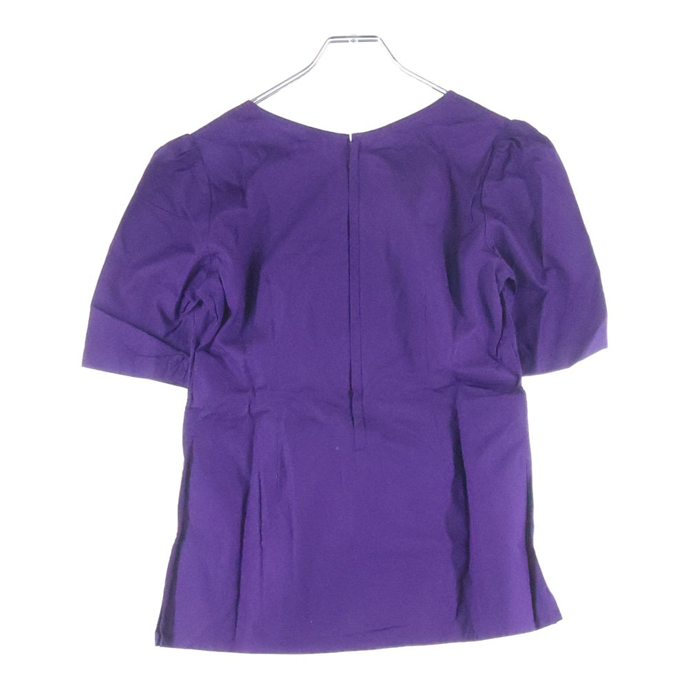 JUNYA WATANABE COMME des GARCONS(ジュンヤワタナベ コムデギャルソン) 02SS AD2001 フリルネックデザイン コットン 半袖カットソー パープル レディース JE-B027