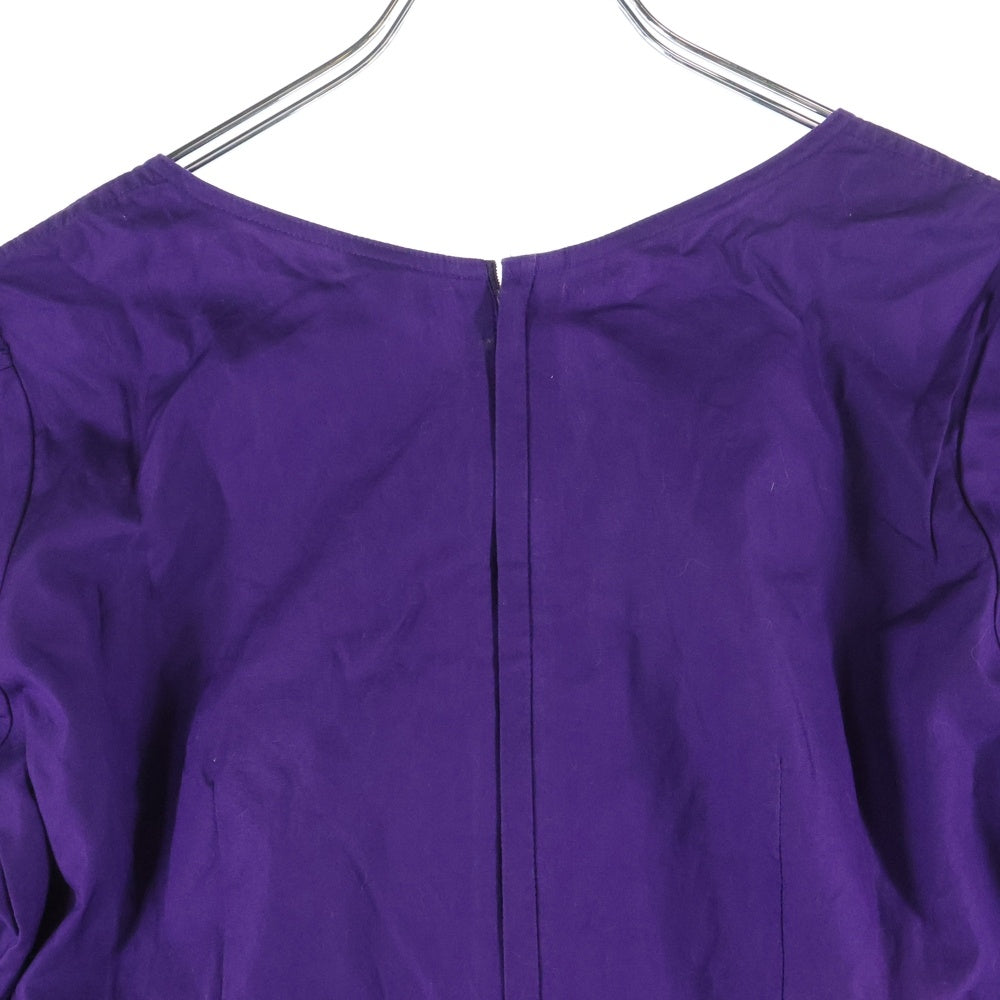 JUNYA WATANABE COMME des GARCONS(ジュンヤワタナベ コムデギャルソン) 02SS AD2001 フリルネックデザイン コットン 半袖カットソー パープル レディース JE-B027