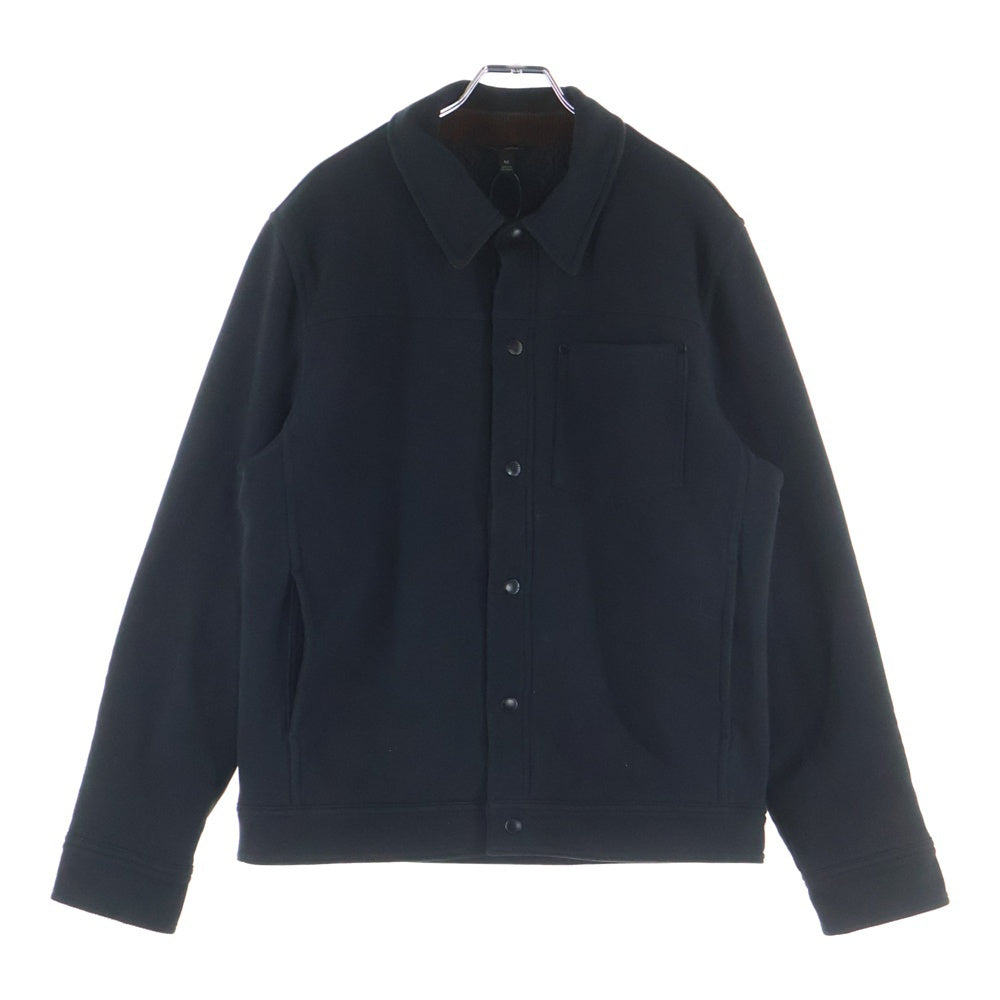 BANANA REPUBLIC(バナナリパブリック) 襟コーデュロイ ボタンロングジャケット ブラック 815244-01