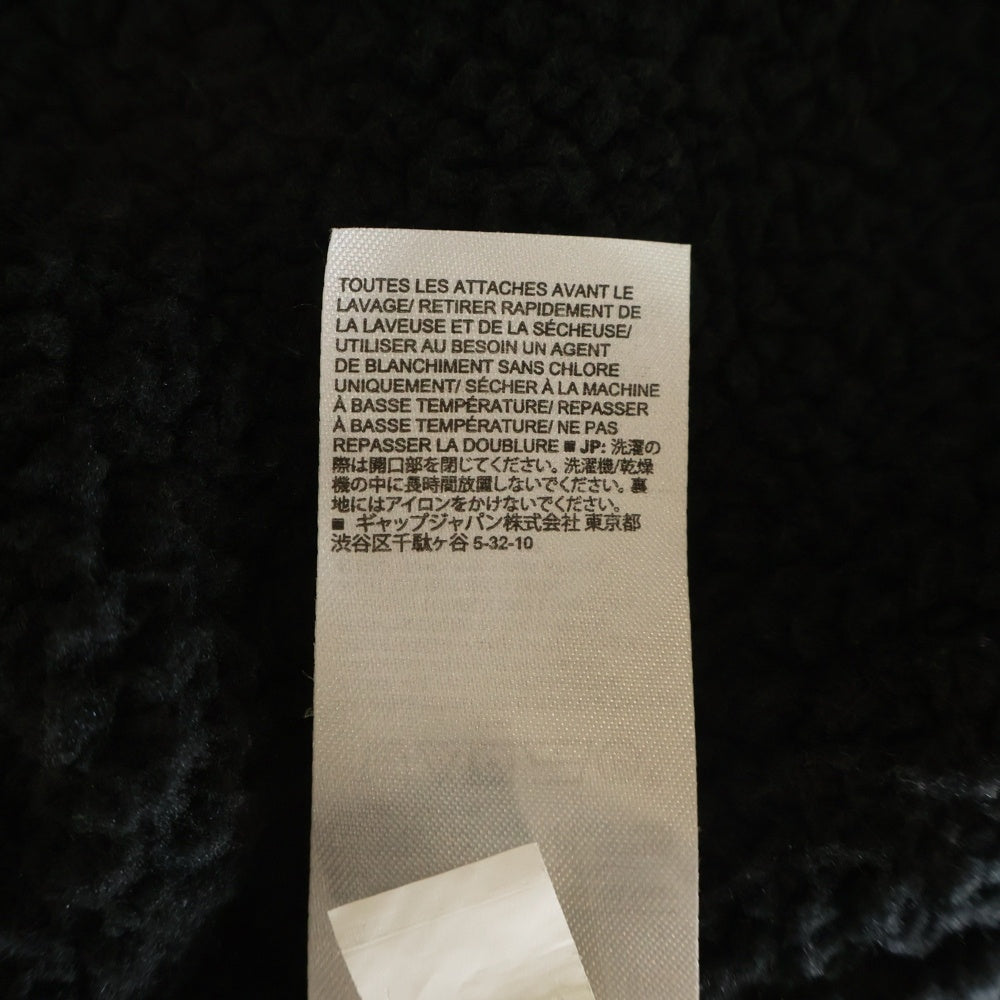 BANANA REPUBLIC(バナナリパブリック) 襟コーデュロイ ボタンロングジャケット ブラック 815244-01