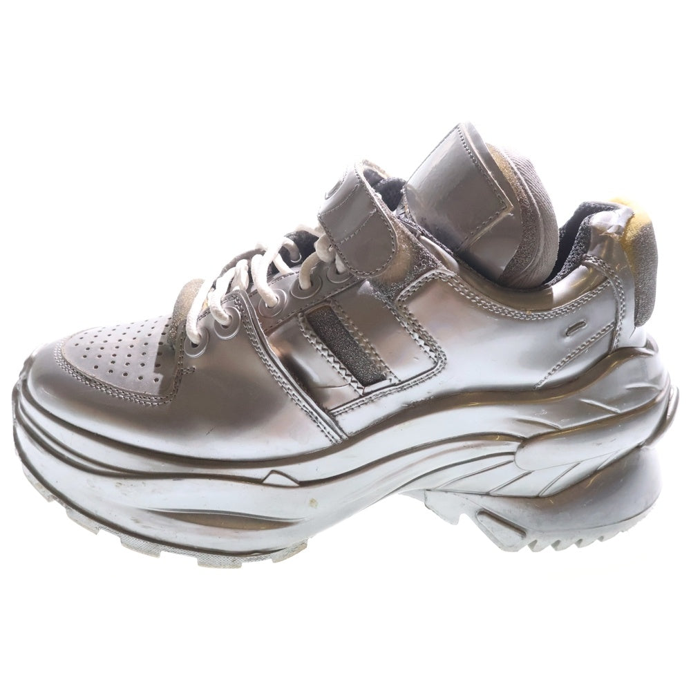 Maison Margiela(メゾンマルジェラ) レトロ フィット メタリック ローカットスニーカー レディース シルバー