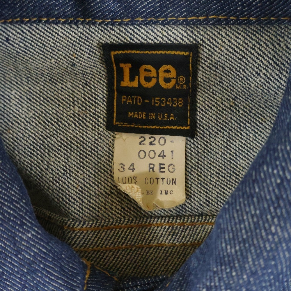 LEE(リー) 60s VINTAGE 220-0041 デニムジャケット インディゴ DEAD STOCK