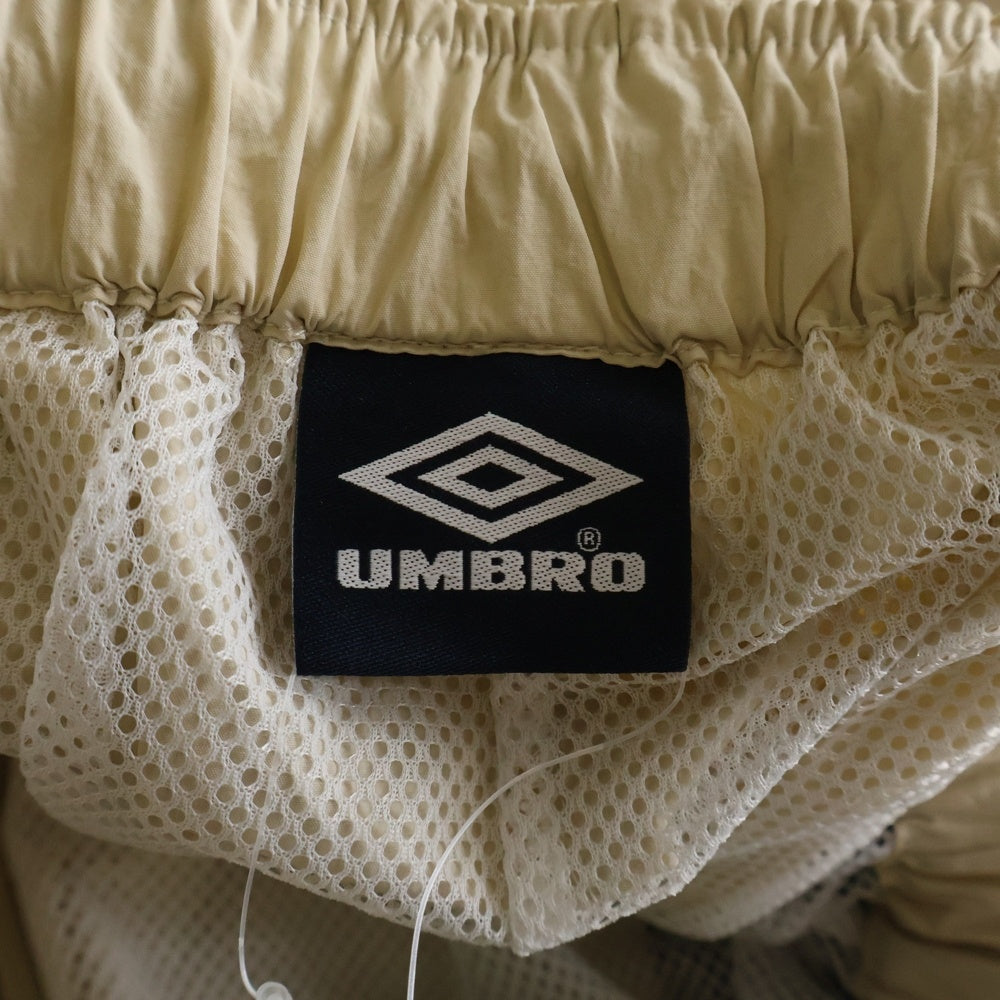 UMBRO(アンブロ) ×TEMPLAY ×FREAKS STORE テンプレイ フリークスストア ロゴエンブロイダリー ドローストリング ナイロントラックパンツ ホワイト 1043394400003