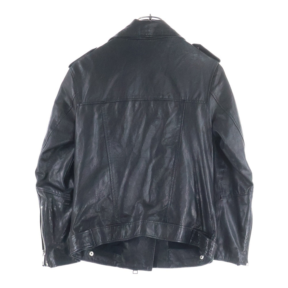 NO BRAND(ノーブランド) STREET LEATHERS ストリートレザーズ イタリア製 マルチジップポケット ダブルライダース レザージャケット ブラック